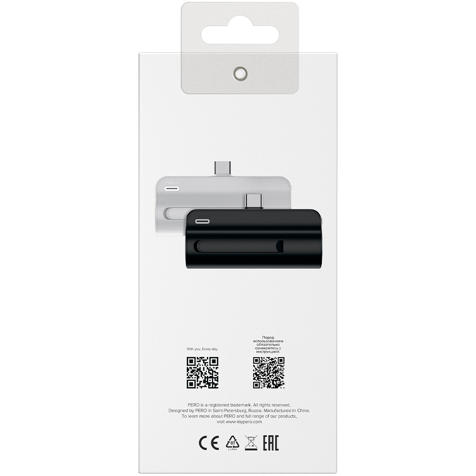Внешний аккумулятор PERO PB12 White - PB12WH - фото 4