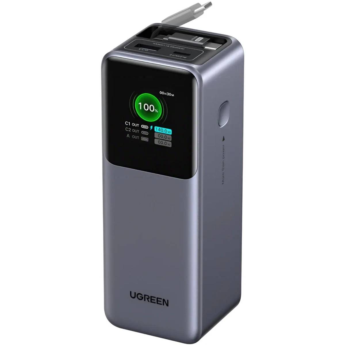 Внешний аккумулятор UGREEN 20000mAh 165W Nexode Smart Display Power Bank (95670B)