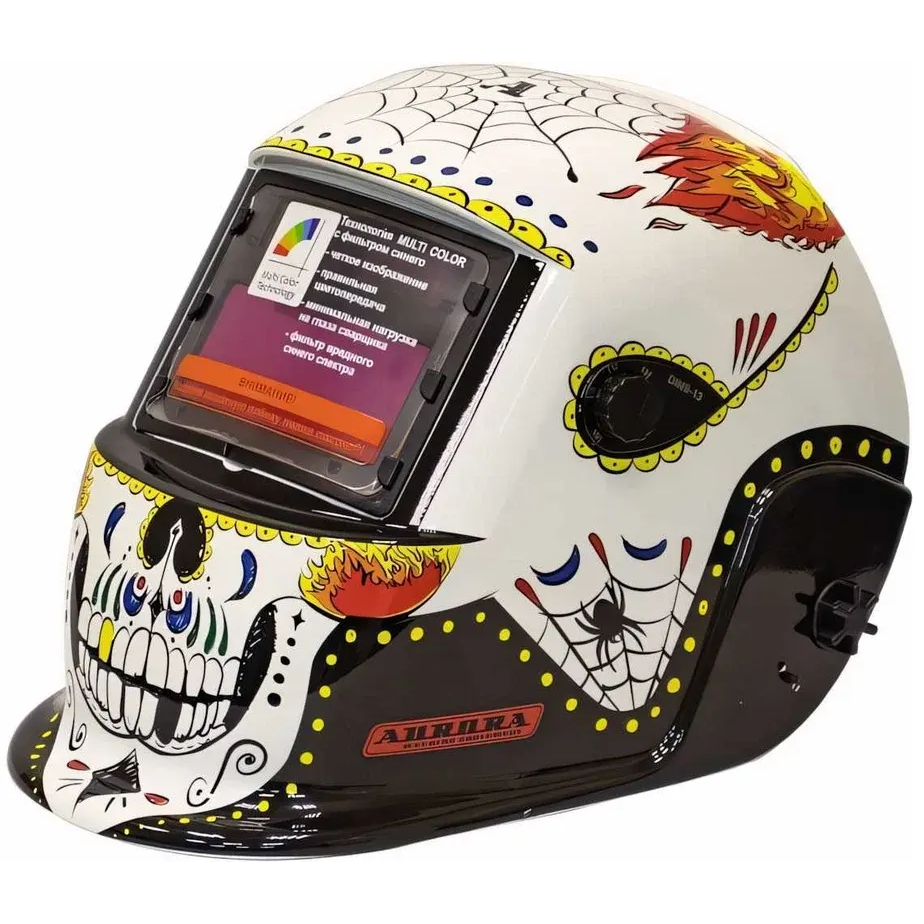 Маска сварщика АВРОРА SKELETON FIRE A777c