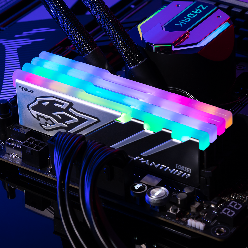 Оперативная память 32GB DDR5 5600MHz Apacer PANTHER RGB (AH5U32G56C5229BAA-2) (2x16GB KIT) - фото 5