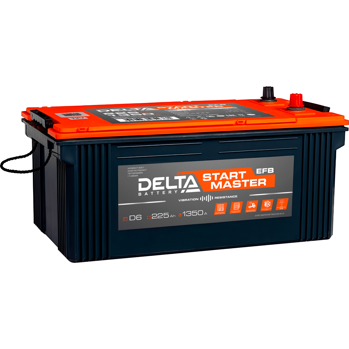 Аккумуляторная батарея Delta START MASTER EFB TRUCK 225 L3 - 3426010700002