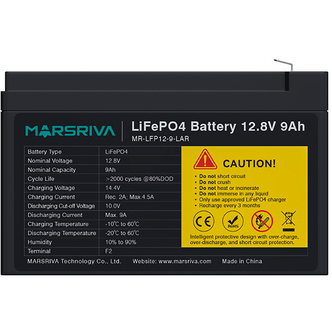 Аккумуляторная батарея MARSRIVA MR-LFP12-9-LAR - фото 3