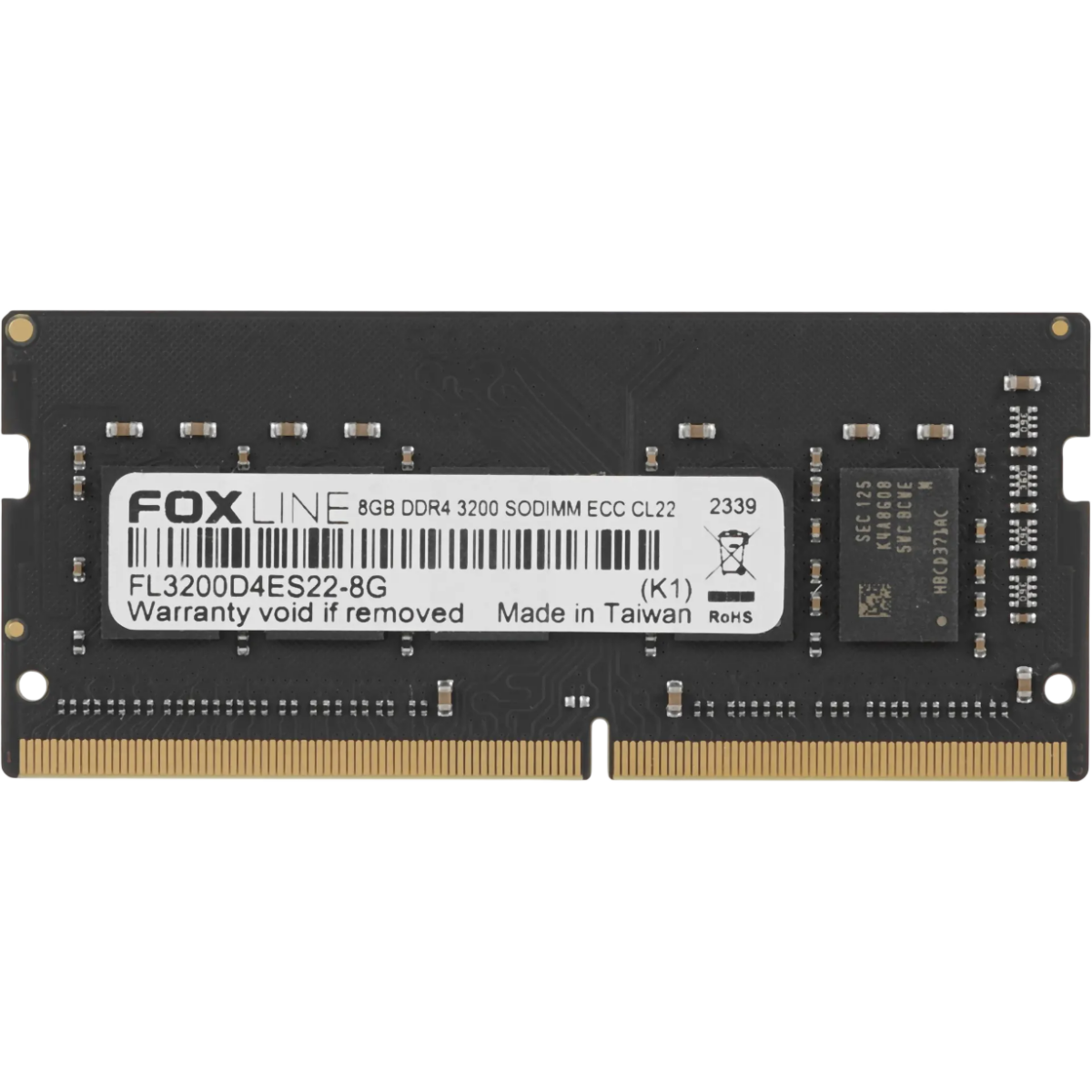 Оперативная память 8GB DDR4 3200MHz Foxline ECC SO-DIMM (FL3200D4ES22-8G)