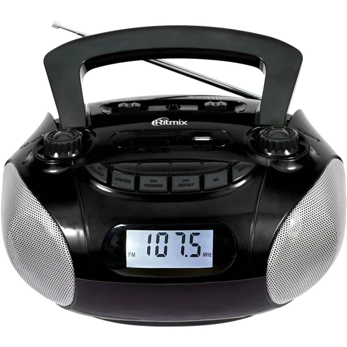 ..... Аудиомагнитола Ritmix RBB-040BT Black/Silver (1309) Б/У царапины по корпусу