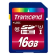 ..... Карта памяти 16Gb SD Transcend  (TS16GSDHC10U1) Б/У