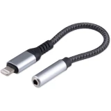 Переходник Lightning - 3.5 Jack (F), 0.15м, Cablexpert CCA-LM3.5F-AL