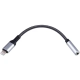 Переходник Lightning - 3.5 Jack (F), 0.15м, Cablexpert CCA-LM3.5F-AL