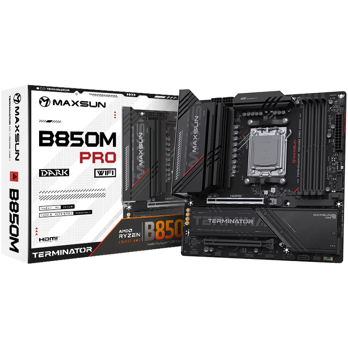 Материнская плата Maxsun Terminator B850M PRO DARK WIFI - MS-Terminator B850M PRO DARK WIFI - фото 5