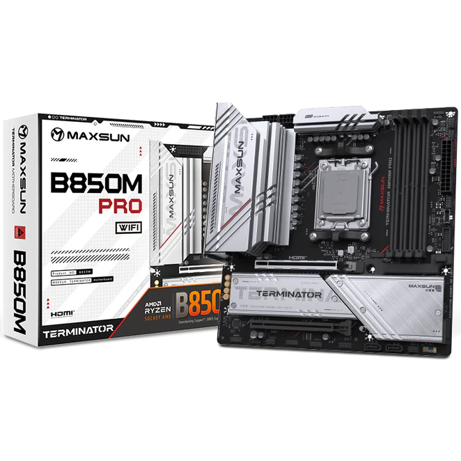 Материнская плата Maxsun Terminator B850M PRO WIFI - MS-Terminator B850M PRO WIFI - фото 5