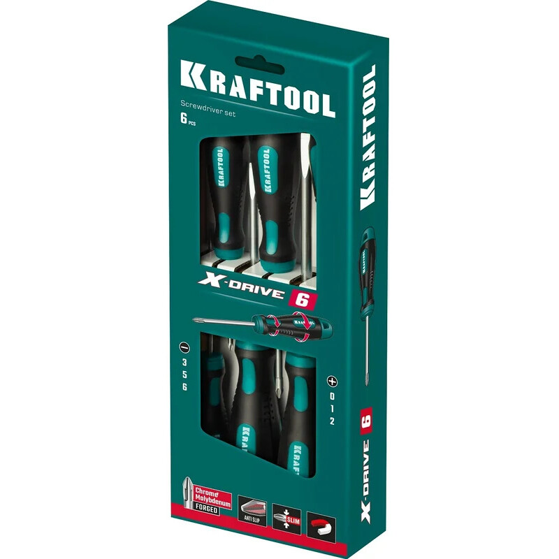 Набор отвёрточный KRAFTOOL 250081-H6_Z01 - фото 5