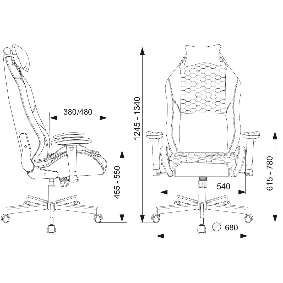Игровое кресло Бюрократ Knight Neon Yellow - KNIGHT NEON YELLOW - фото 12