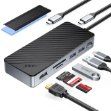 Док-станция Orico 8-IN-1 M.2 SSD Enclosure Black (ORICO-OM28P-G2-BK-EP)