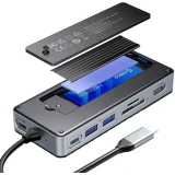 Док-станция Orico 8-IN-1 M.2 SSD Enclosure Black (ORICO-OM28P-G2-BK-EP)