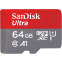 Карта памяти 64Gb MicroSD SanDisk Ultra + SD адаптер (SDSQUAB-064G-GN6MA) - фото 3