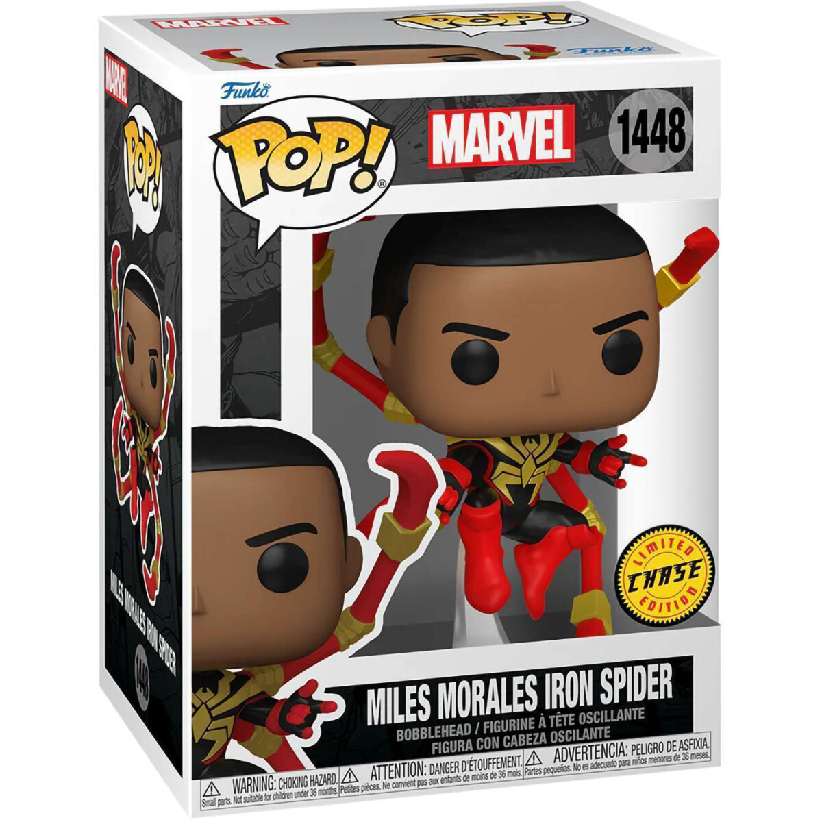 Фигурка Funko POP! Bobble Marvel Comics Miles Morales Iron Spider Chase (1448) - 2000901231877 - фото 2
