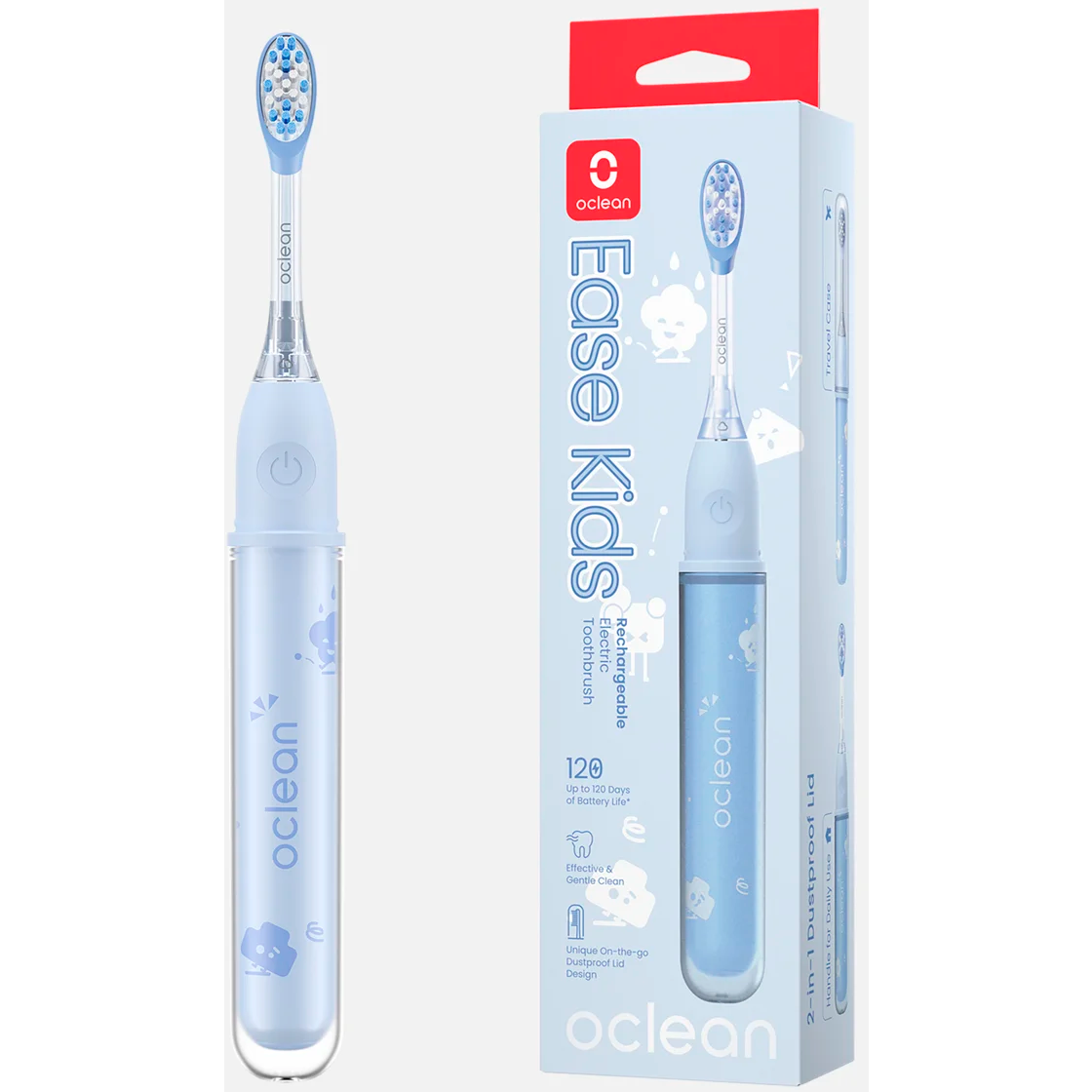 Зубная щётка Oclean Ease Kids N1800 Cyan - 6970810557428 - фото 6