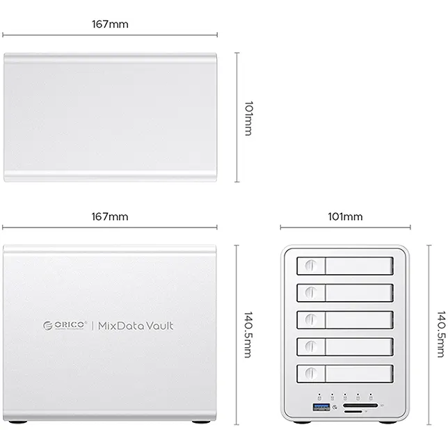 Дисковое хранилище Orico 8858RC3 Silver - 8858RC3-EU-SV-BP - фото 2