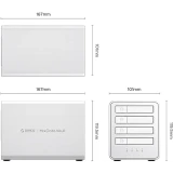 Дисковое хранилище Orico 8848RC3 Silver (8848RC3-EU-SV-BP)