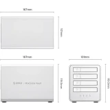 Дисковое хранилище Orico 8848U4 Silver (8848U4-EU-SV-BP)