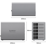 Дисковое хранилище Orico 9858T3 Grey (9858T3-EU-GY-BP)