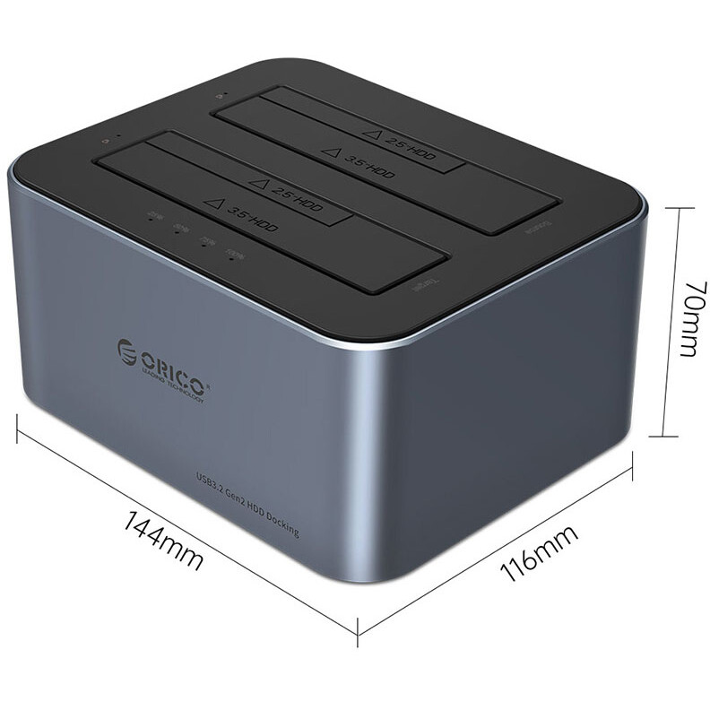 Док-станция для HDD Orico 6626C3-C-V1 Grey - 6626C3-C-V1-EU-GY-BP-HW - фото 3