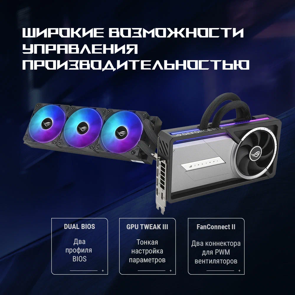 Видеокарта NVIDIA GeForce RTX 5090 ASUS ROG Astral LC OC 32Gb (ROG-ASTRAL-LC-RTX5090-O32G-GAMING) - фото 26