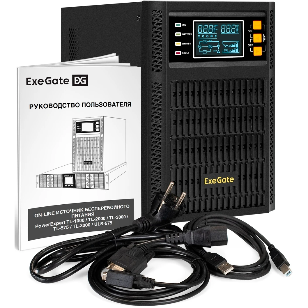 ..... ИБП ExeGate PowerExpert TL-1000.LCD.AVR.2SH.USB.RS232.SNMP (8310) Б/У - EX296947RUS - фото 6