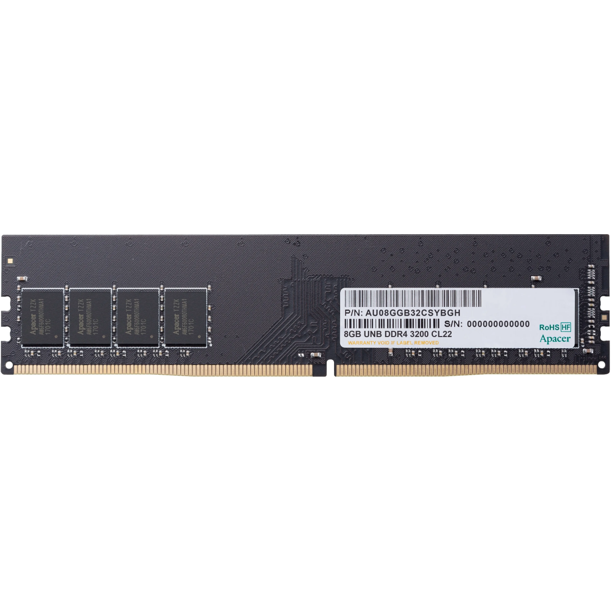Оперативная память 8Gb DDR4 3200MHz Apacer (AU08GGB32CSYBGH) OEM