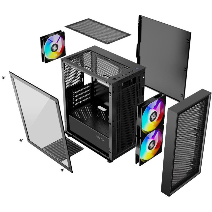 Корпус XASTRA A305M 3FRGB Black - A305M-2FC14F-1FC12F - фото 8