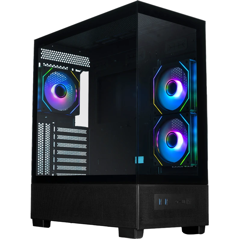 Корпус XASTRA Q500 3ARGB-C10 Black - Q500-3FM12A-C10 - фото 2