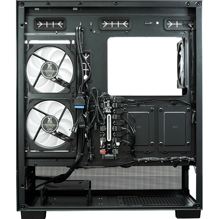 Корпус XASTRA Q500 6ARGB-C10-UC Black - Q500-6FM12A-C10-UC - фото 6