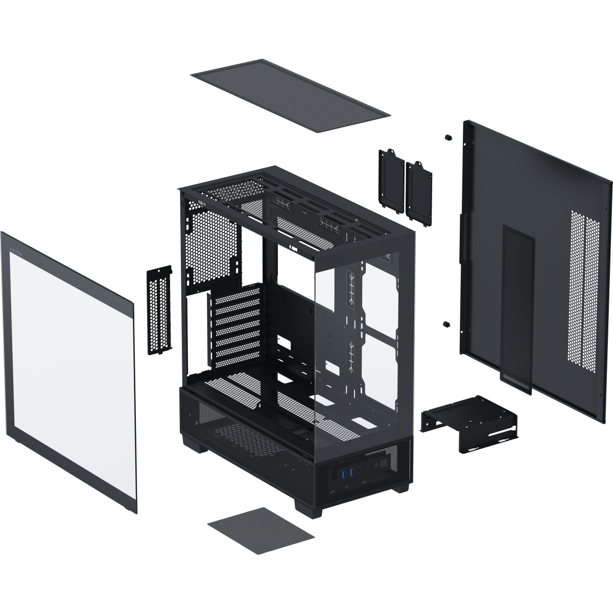 Корпус XASTRA Q500 6ARGB-C10-UC Black - Q500-6FM12A-C10-UC - фото 10
