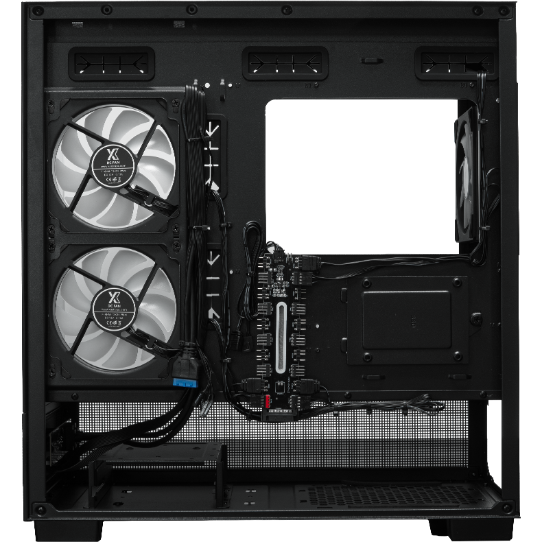 Корпус XASTRA Q500M 3ARGB-C10 Black - Q500M-3FM12A-C10 - фото 6