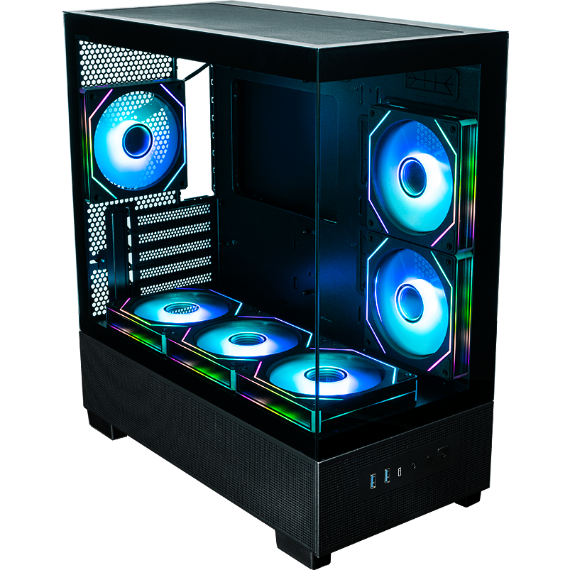 Корпус XASTRA Q500M 6ARGB-C10-UC Black - Q500M-6FM12A-C10-UC - фото 3