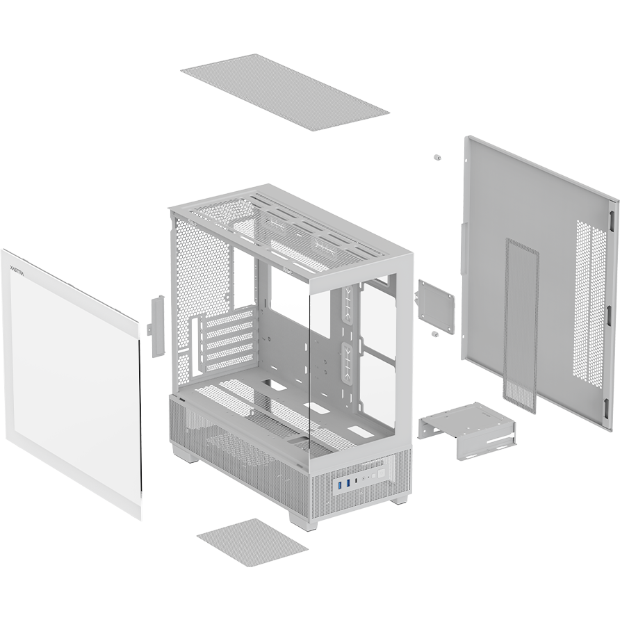 Корпус XASTRA Q500M 6ARGB-C10-UC White - Q500M-6FM12A-C10-UC-WH - фото 11