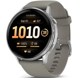 Умные часы Garmin Venu 4 45mm Silver with Silver Gray Silicone Band (010-03014-01)