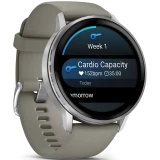 Умные часы Garmin Venu 4 45mm Silver with Silver Gray Silicone Band (010-03014-01)
