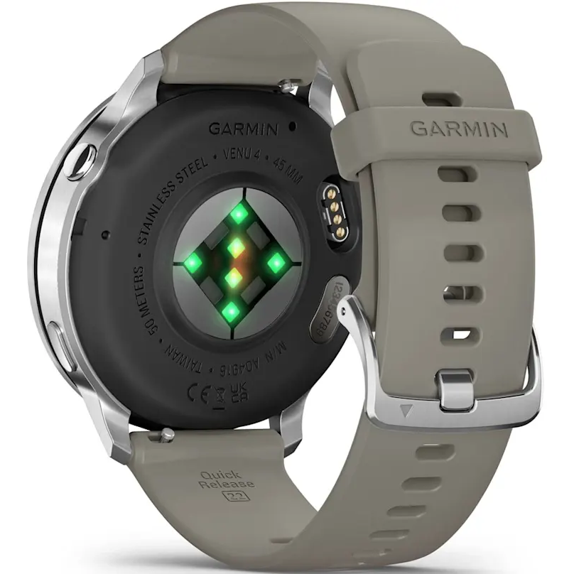 Умные часы Garmin Venu 4 45mm Silver with Silver Gray Silicone Band - 010-03014-01 - фото 6