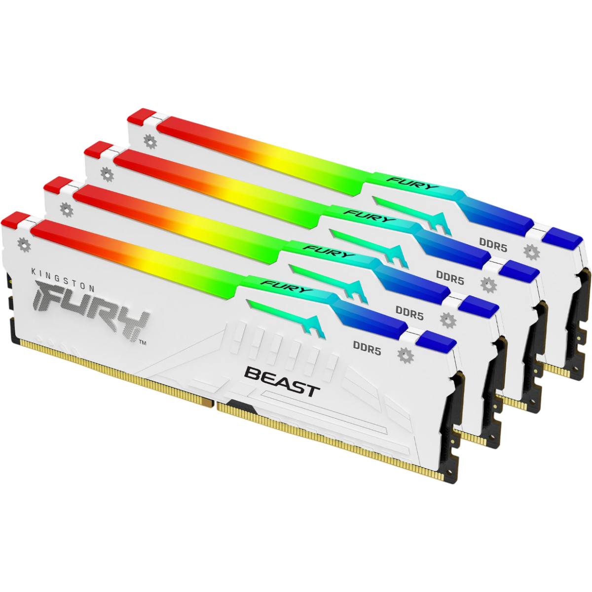 Оперативная память 64Gb DDR5 5600MHz Kingston Fury Beast RGB (KF556C40BWAK4-64) (4x16Gb KIT)