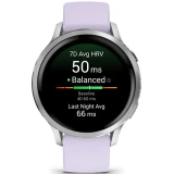 Умные часы Garmin Venu 4 41mm Silver with Periwinkle Silicone Band (010-03013-01)