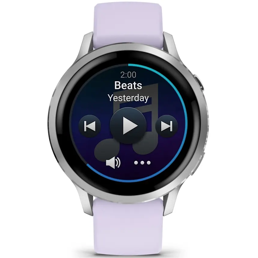 Умные часы Garmin Venu 4 41mm Silver with Periwinkle Silicone Band - 010-03013-01 - фото 4