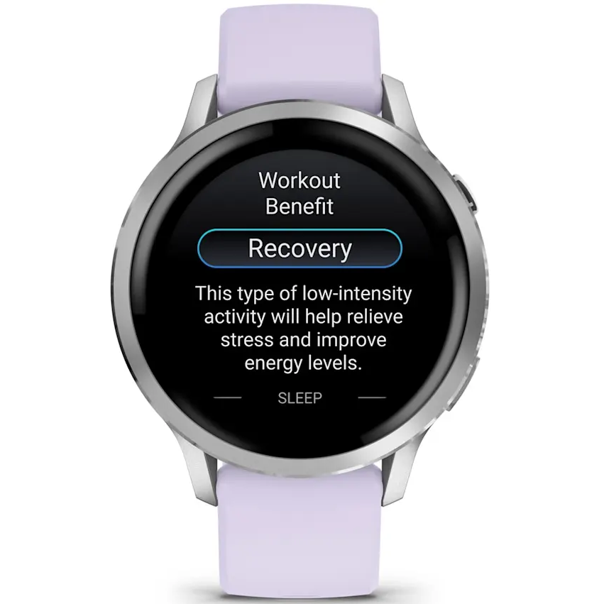 Умные часы Garmin Venu 4 41mm Silver with Periwinkle Silicone Band - 010-03013-01 - фото 5