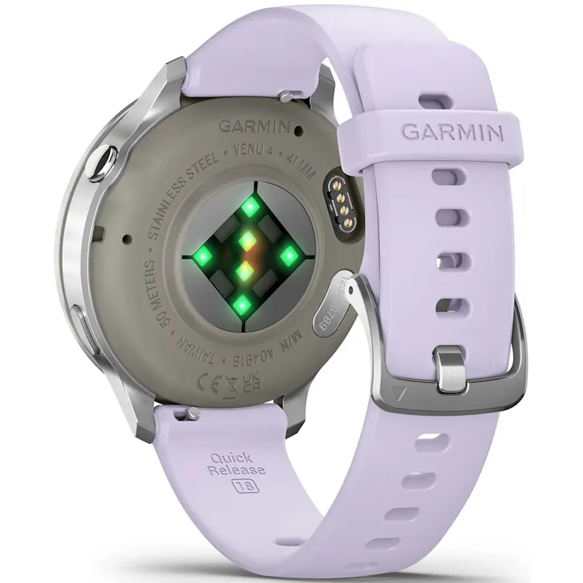 Умные часы Garmin Venu 4 41mm Silver with Periwinkle Silicone Band - 010-03013-01 - фото 6