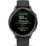 Умные часы Garmin Venu 4 41mm Slate with Black Silicone Band (010-03013-02)