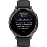 Умные часы Garmin Venu 4 41mm Slate with Black Silicone Band (010-03013-02)