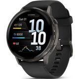 Умные часы Garmin Venu 4 45mm Slate with Black Silicone Band (010-03014-00)