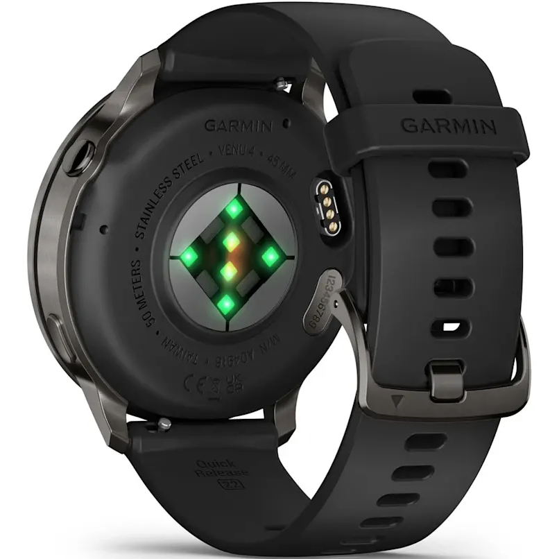 Умные часы Garmin Venu 4 45mm Slate with Black Silicone Band - 010-03014-00 - фото 4