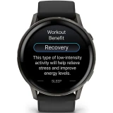 Умные часы Garmin Venu 4 45mm Slate with Black Silicone Band (010-03014-00)
