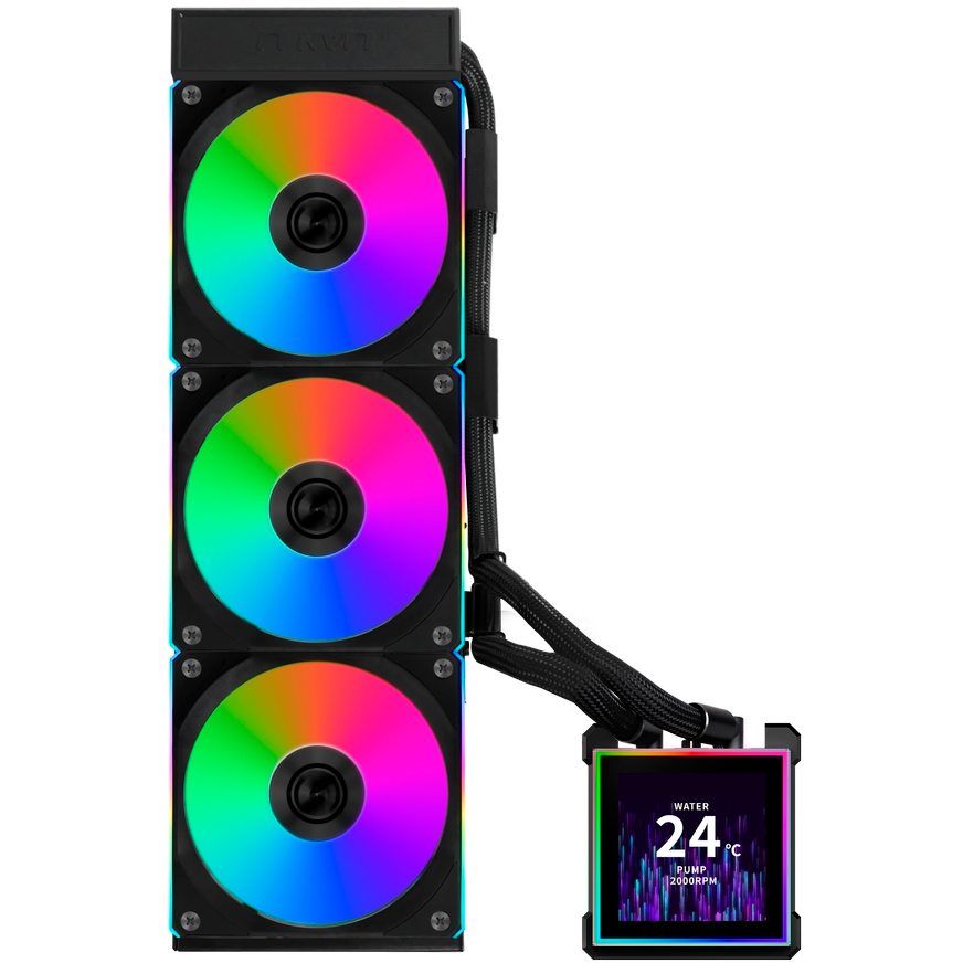 Система жидкостного охлаждения Lian Li HydroShift II LCD-S 360CL Black - G89.GHS2LCDS36CB.R0