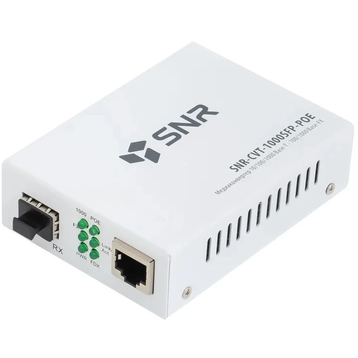 Медиаконвертер SNR SNR-CVT-1000SFP-POE